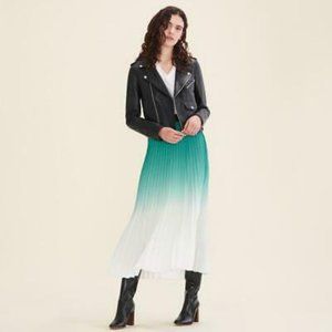 Maje Jonael Pleated Ombre Crepe Midi Skirt (Sz 1)